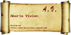 Aberle Vivien névjegykártya